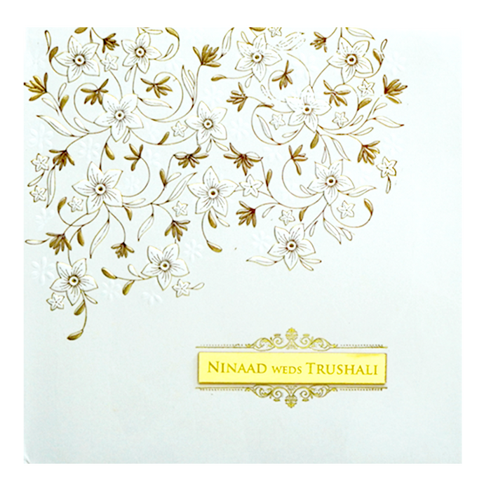 Pearly White Padded Invitation