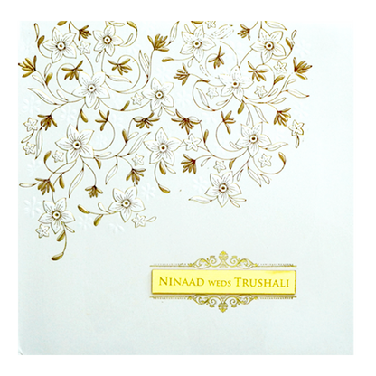 Pearly White Padded Invitation
