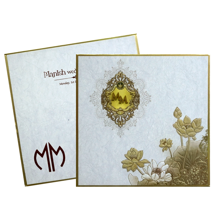 Grey Premium Padded Marriage Card