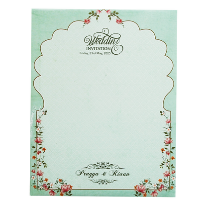 Pista Green Padded Invitation
