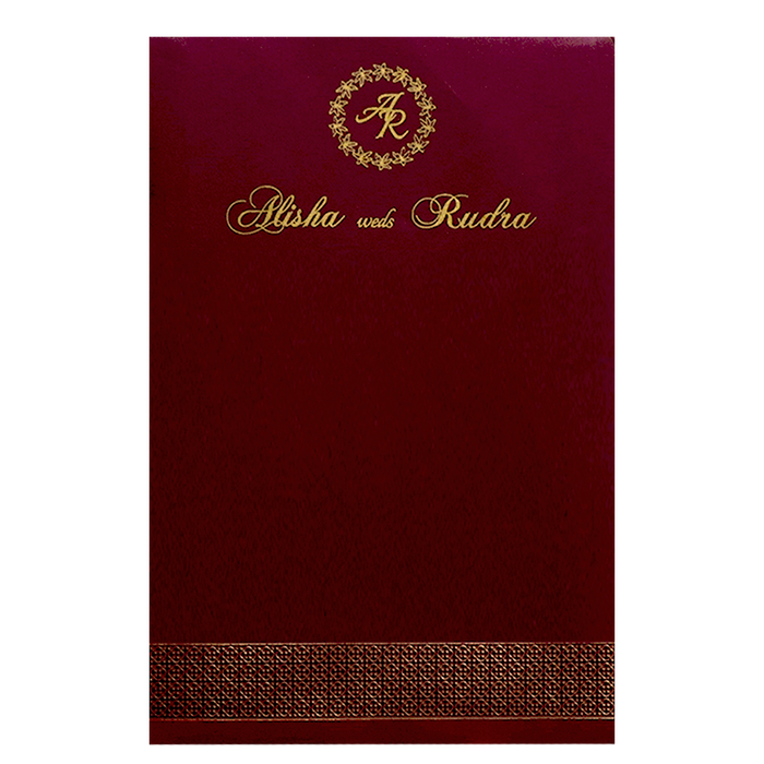Dark Raspberry Single Sheet Invitation