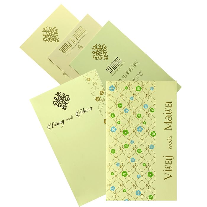 Cream Floral Invitation Card Design