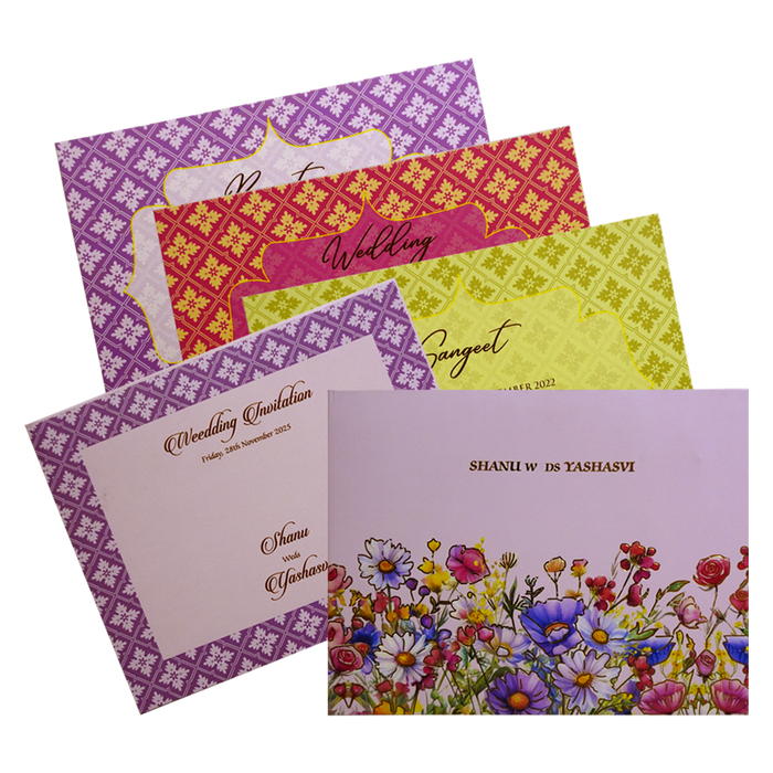 Pastel Pink Wedding Invitation