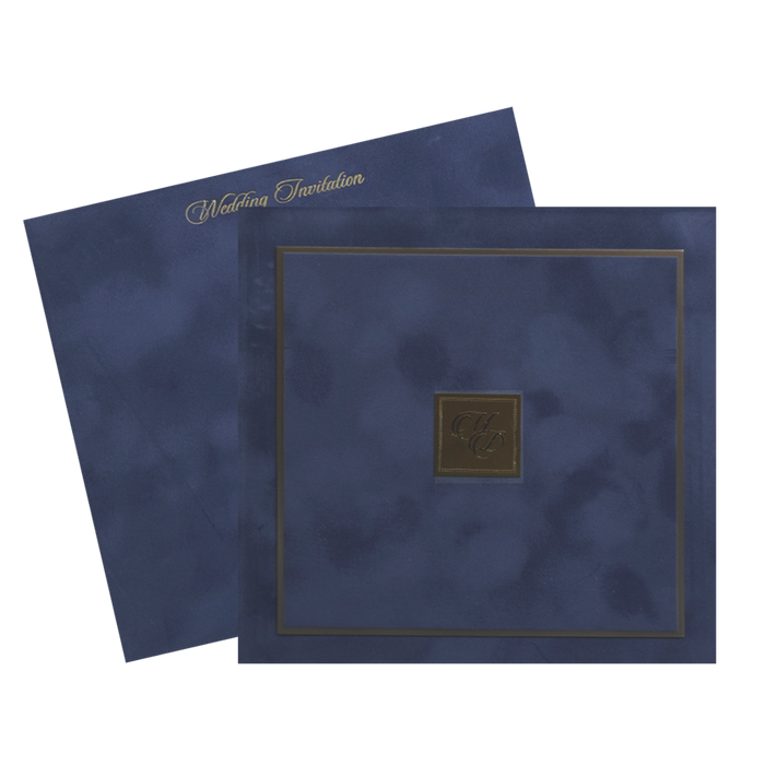 Light Grey Velvet Padded Invitation Card