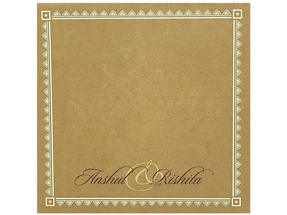 Brown Floral Invitation card