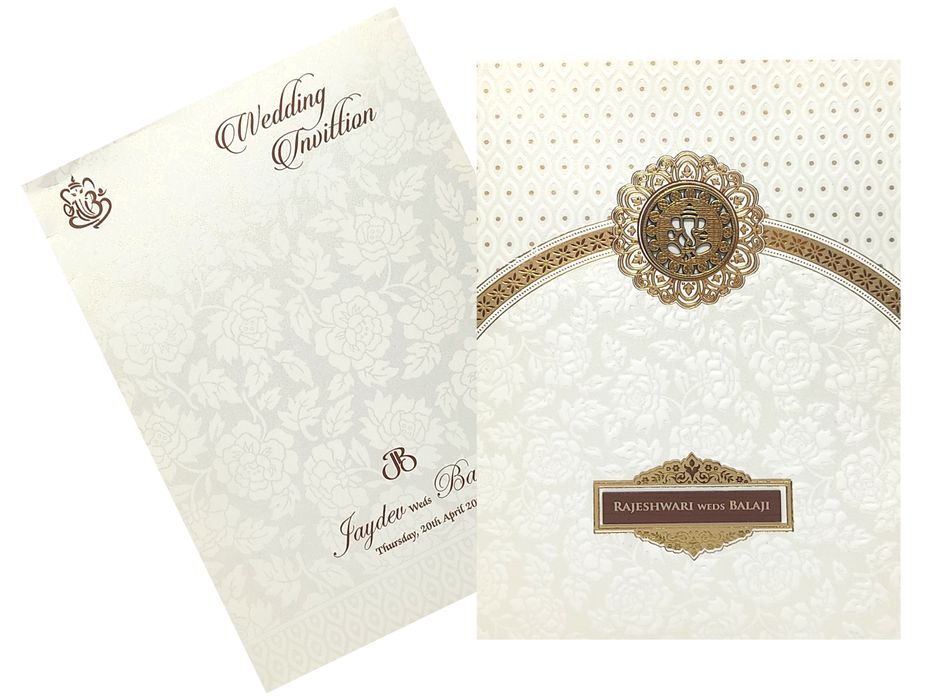 Chalk White Wedding Invitation