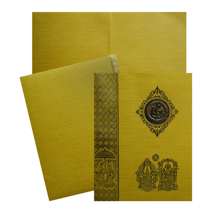 Gold Traditional Wedding Card