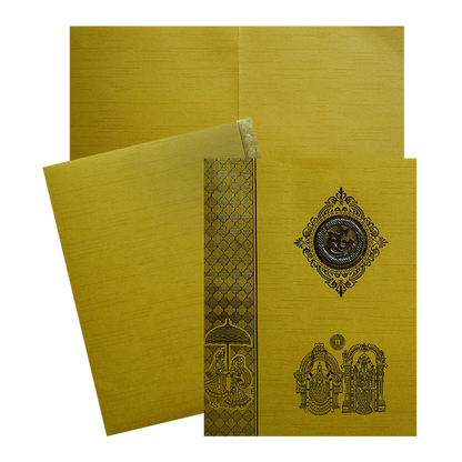 Gold Traditional Wedding Card