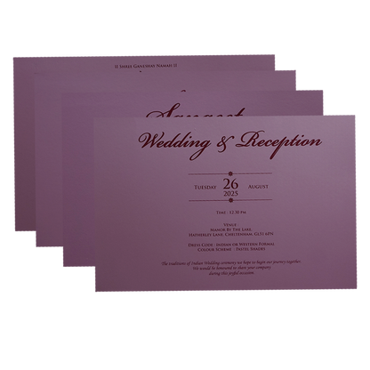 Light Pink Wedding Card