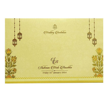 Cream Door Padded Wedding Invitation