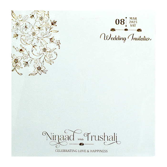 Pearly White Padded Invitation