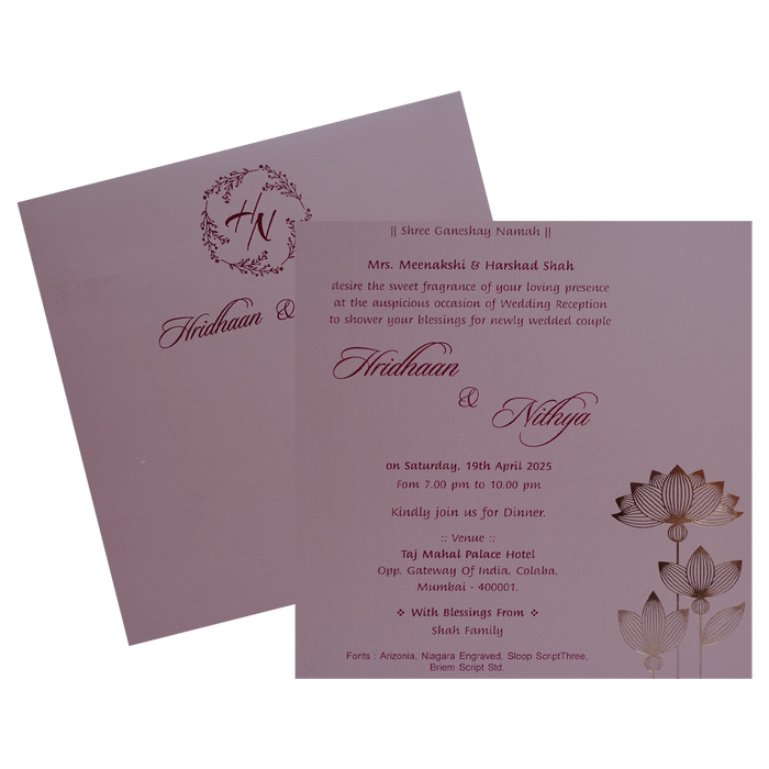 Plum Pink Single Card
