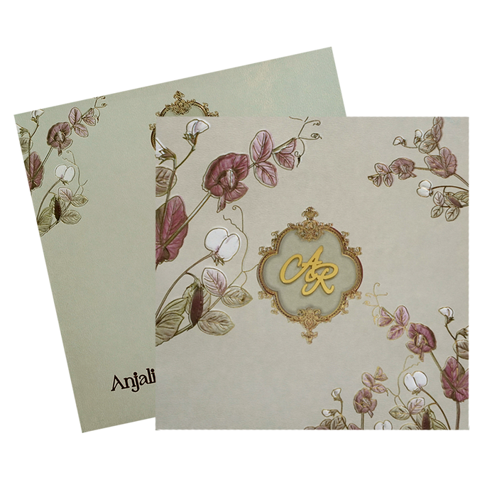 Light Grey Wedding Card