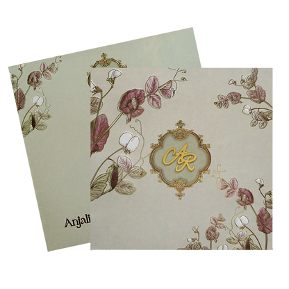 Light Grey Wedding Card