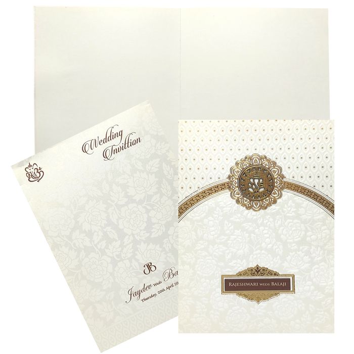 Chalk White Wedding Invitation