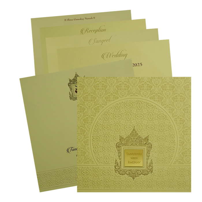 Yellow Wedding Card
