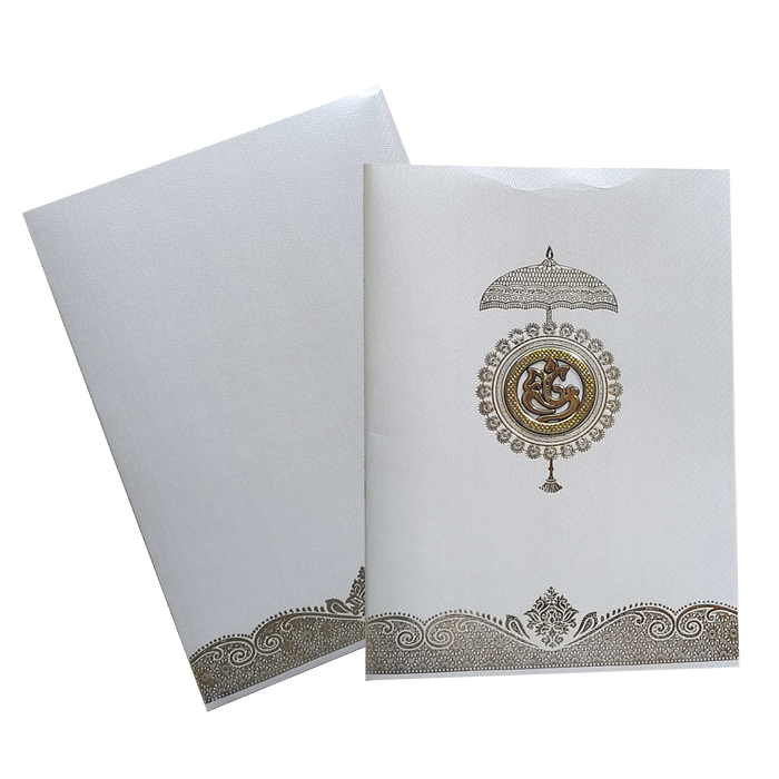 Grey Single Sheet Invitation Card