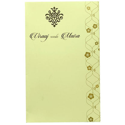 Cream Floral Invitation Card Design