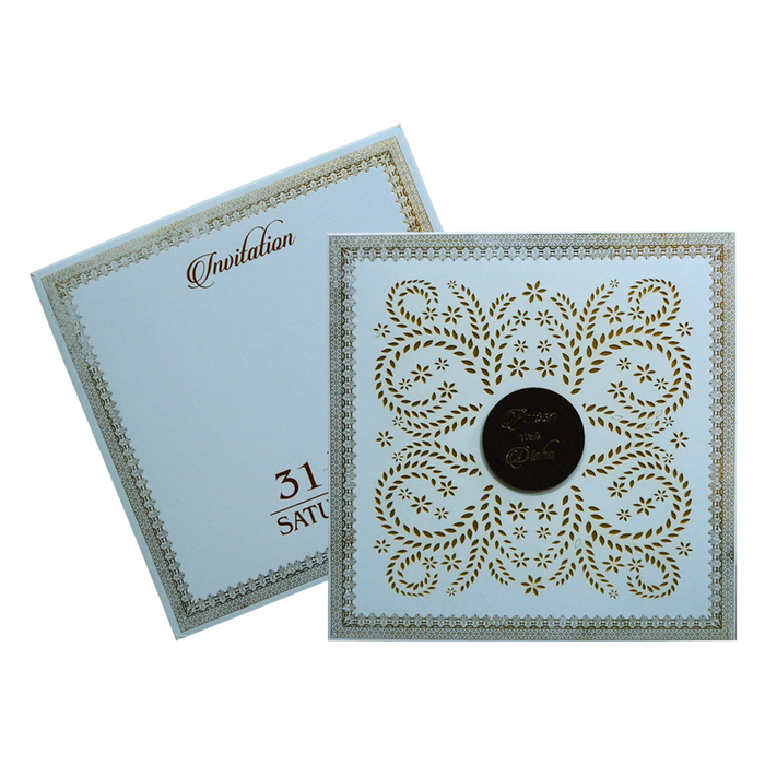Very Light Blue Wedding Card