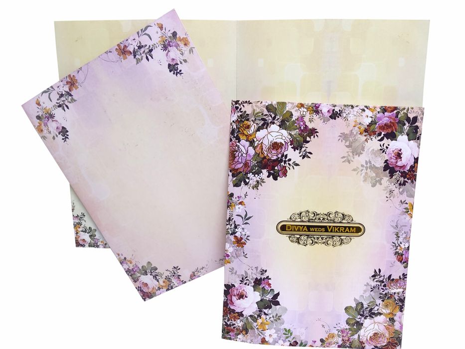 Multicolour Floral Design in Offset With Name Plate
