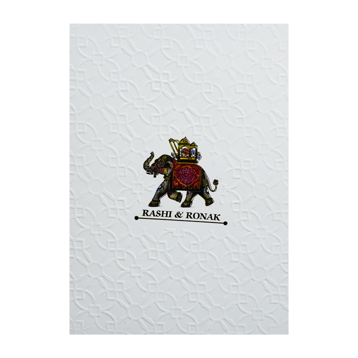 White Padded Wedding Invitation