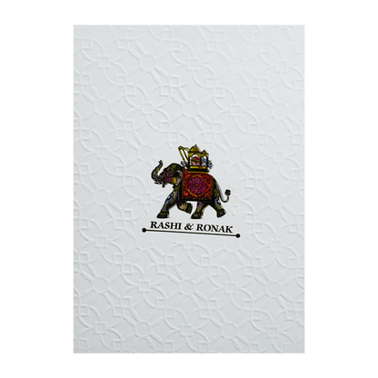 White Padded Wedding Invitation