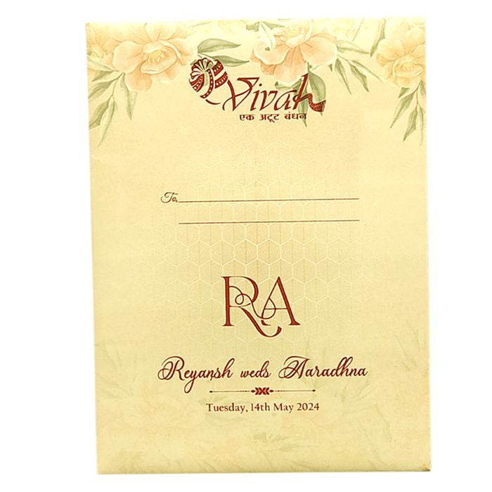 Pale Peach Floral Invitation
