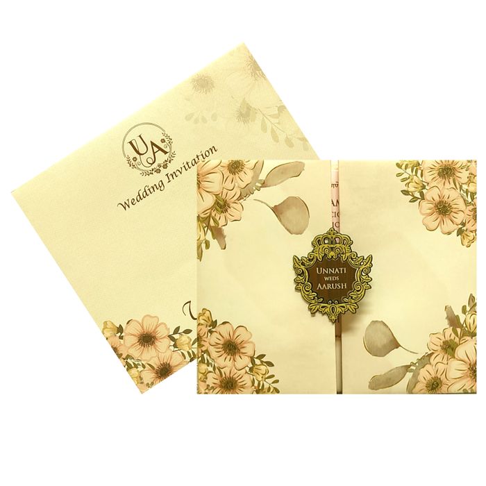 Light Pale Brown Padded Invitation