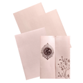 Cream Floral Door Invitation Card