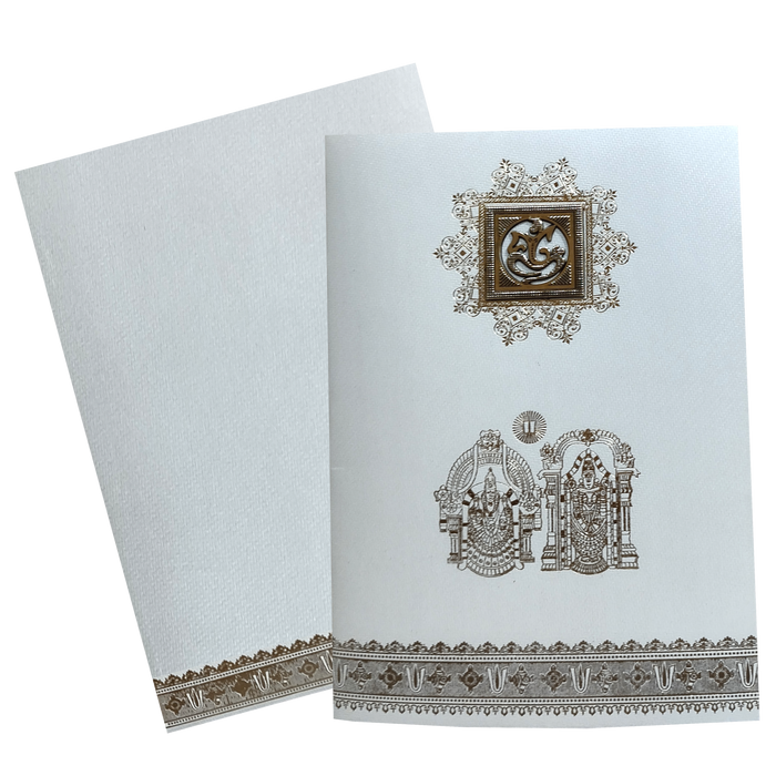 Grey Texture Sheet Hindu Wedding Card