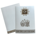 Grey Texture Sheet Hindu Wedding Card