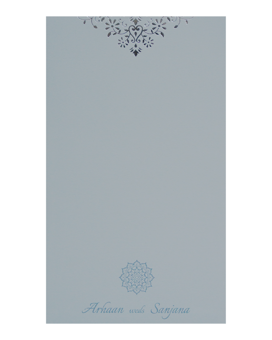 Grey Floral Single Card