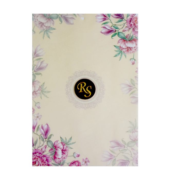Pink Hibiscus Wedding Invitation Card
