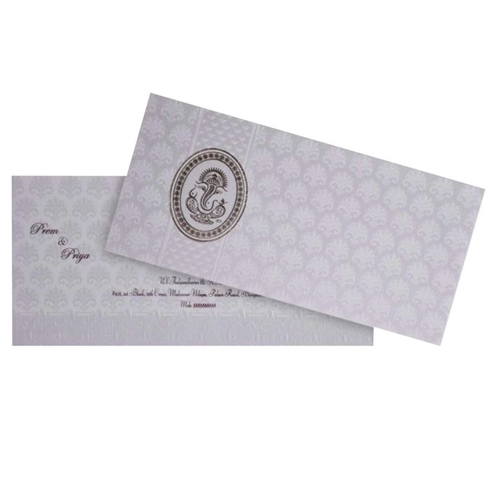 White Personal Invitation Card