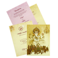Yellow Padded Offset Ganesha And Baraat Print-KNPO9505Y
