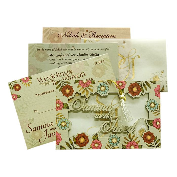 Light Grey MDF Invitation