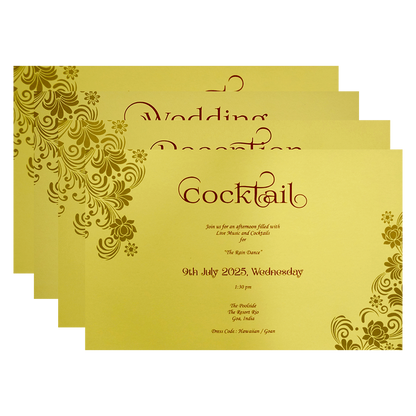Light Yellow Wedding Card