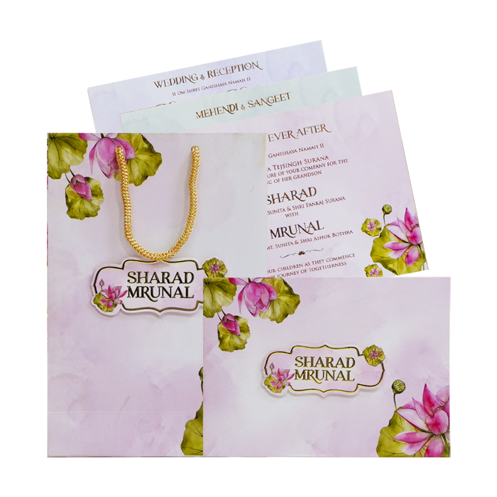 Light Pink Floral Wedding Box