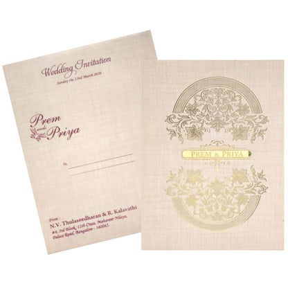 Sandal Premium Padded Stiff Board Invitation Card-KNPS9501S