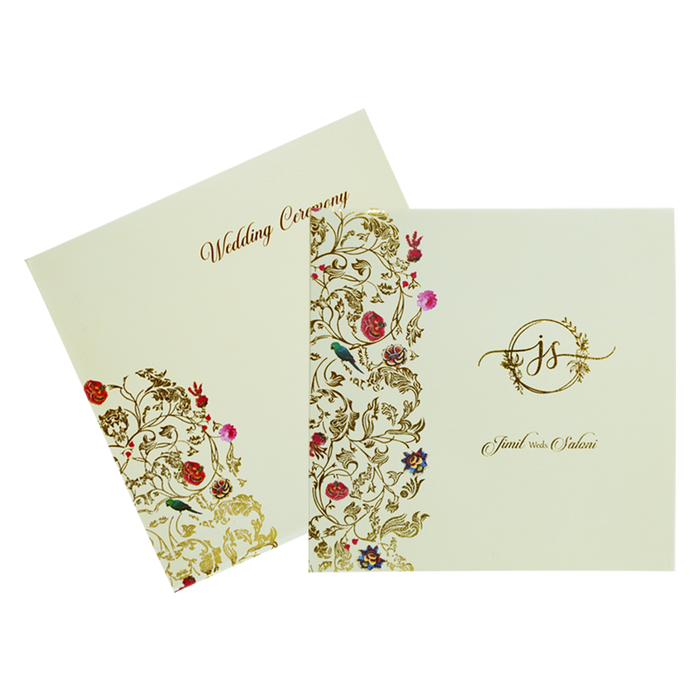 Yellow Designs Padded Wedding Card