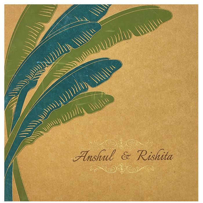 Kakhi Brown Wedding Card