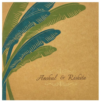 Kakhi Brown Wedding Card