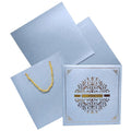 Blue Gold Foiling Design Box Invitation Card-KNK8902B