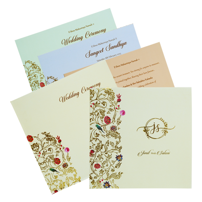 Yellow Designs Padded Wedding Card