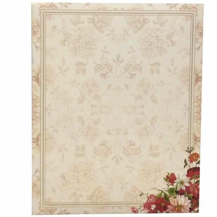 Multicolour Floral Open Door Offset Invitation In Jumbo Size-KNKJ1098