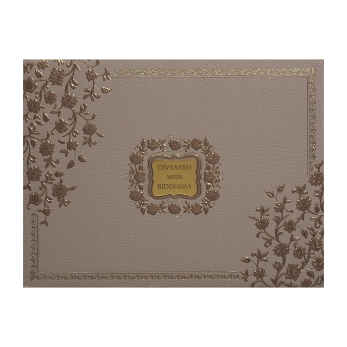 Peach Padded Invitation Card