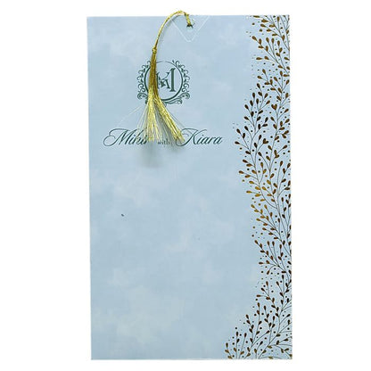 Light Blue Single Sheet Invitation