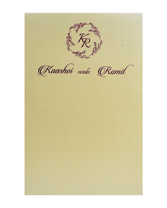 Cream Red Single Wolly Invitation