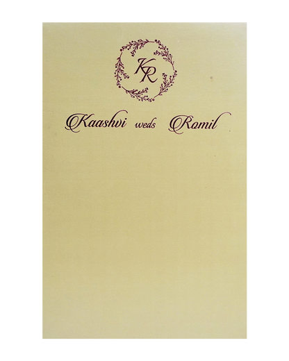 Cream Red Single Wolly Invitation