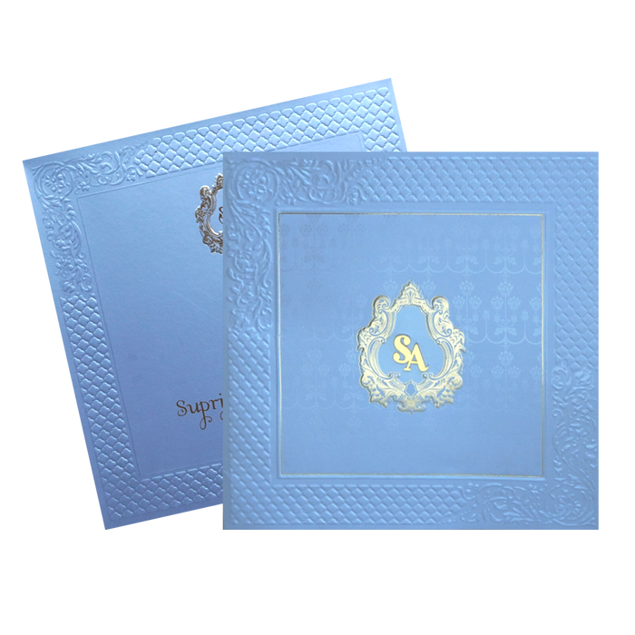 Light Blue Marriage Card